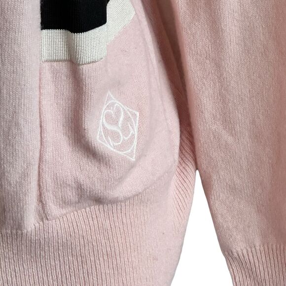 Sandro Clotilde Varsity wool cashmere blend Cardigan preppy sweater size M - Picture 8 of 14